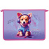 Папка д/тетрад. А4 (340*240*45) молния сверху, пластик "Disco puppy" диз. с двух сторон