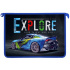 Папка д/тетрад. А4 (340*240*45) молния сверху, пластик "Авто Explore" диз. с двух сторон