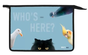 Папка д/тетрад. А4 (340*245*40) молния сверху, пластик "Кто здесь?"