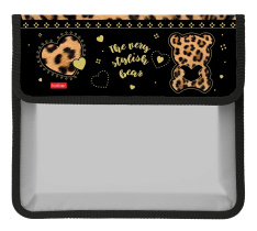 Папка д/тетрад. А5 (240*205*40) 1отд. на липучке, пластик "Стильный мишка"