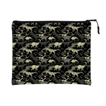 Папка д/тетрад. А5 (260*200) 1отд. молния сверху, силикон "Динозавры. Паттерн"