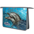 Папка д/труда А4 (335*240*85) 2отд. молния сверху, пластик/ламинат "Дельфинарий"