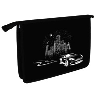 Папка д/труда А4 (335*240*85) 2отд. молния сверху, пластик/ламинат "Ночные гонки"