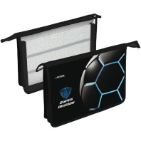 Папка д/труда А4 (337*243*80) 2отд. молния сверху, пластик" Super Division" конгр.тиснение