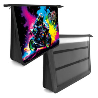 Папка д/труда А4 (340*245*75) 2отд. молния сверху, пластик "Мотогонщик"