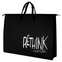 Папка А2 (650*470*110) с ручками, молния сверху, пластик "Переосмысли!"