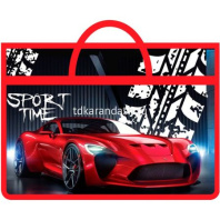 Папка А3 (470*335*50) с ручками, молния сверху, пластик "Night drive"