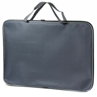 Папка А3 (475*340*20) с ручками, молния, ткань "Серая"