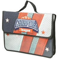 Папка А4 (330*240*90) с ручками, липучка, пластик "Лига чемпионов"