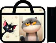 Папка А4 (330*260*120) с ручками, молния, пластик "Дружба"