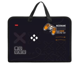 Папка А4 (340*245*35) с ручками, молния, пластик "404: Домашка не найдена"