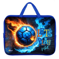 Папка А4 (350*265*80) с ручками, молния, ткань "Игра в футбол"