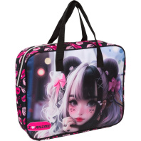 Папка А4 (360*280*80) с ручками, молния, ткань "  I Love Anime"