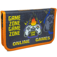 Пенал 1 отд. с 1-ой откид.пл. (200*130*30) молния, ткань "Game zone"