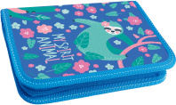 Пенал 1 отд. с 2-мя откид.пл. (205*140*40) молния, ткань "Ленивцы"