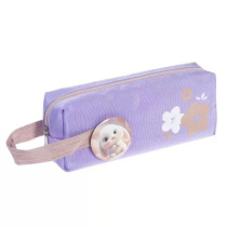 Пенал-косметичка (200*75*50) ткань, молния "Honey Bunny. Сиреневый" с петлей