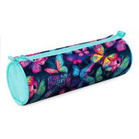 Пенал-тубус (210*70*70) молния, ткань "Неоновые бабочки"