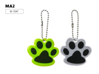 Брелок светоотражающий пластик осн. "Лапка" ассорти