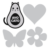 Наклейки светоотражающие "Avocato" 6,5*5,5см сереб.-белые