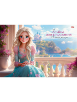 TM"Profit"Альбом для рисования А4 12л. НЕЖНЫЕ ПУШИСТИКИ (12-7278) скрепка, 2диз в сп|Из|12-7278