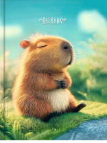 Дневник школьный 48л. УМИРОТВОРЁННАЯ КАПИБАРА (Д48-9573) универс, гл.лам., 7БЦ + ПОДАРОК (наклейки)|Из|Д48-9573