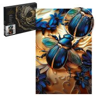 Картина по номерам на холсте с кристаллами 30*40см "Скарабей"