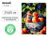 Мозаика алмазная по номерам на картоне с мольбертом  21*25см "Натюрморт" (частичная выкладка)