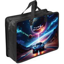 Папка А4 (335*260*100) с ручками, молния, пластик 3D" Turbo Galaxy"