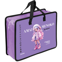 Папка А4 (335*260*100) с ручками, молния, пластик" Amai Menoko"