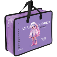 Папка А4 (335*260*100) с ручками, молния, пластик" Amai Menoko"