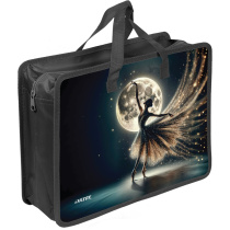 Папка А4 (335*260*100) с ручками, молния, пластик" Ballet"