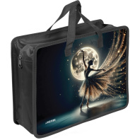 Папка А4 (335*260*100) с ручками, молния, пластик" Ballet"