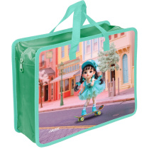 Папка А4 (335*260*100) с ручками, молния, пластик" Chic City Girls"