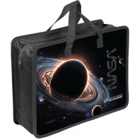 Папка А4 (335*260*100) с ручками, молния, пластик" Darkness of the Universe"
