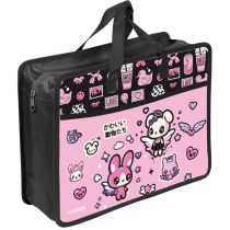 Папка А4 (335*260*100) с ручками, молния, пластик" Lovely Little Friends",с карманом