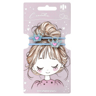 Набор резинок для волос арт. 71854 / 10 КОРОНЫ (в наборе: 2шт., б/р, вулканизированная резина, полиэстер, полимерная смола, цвет: голубой, подложка из мелованного картона + ПЭТ-пакет с европодвесом)|Фе|71854