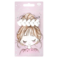 Заколка для волос «зажим», арт. 71774 / 10 СЕРДЕЧКИ (в наборе: 1шт., 6,7 см, черный металл, полиэфирная смола, цвет: белый, подложка из мелованного картона + ПЭТ-пакет с европодвесом)|Фе|71774