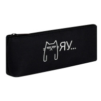 Пенал-косметичка (190*90*20) молния, ткань "Мяу" шелкография