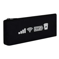 Пенал-косметичка (190*90*20) молния, ткань "Символы" шелкография