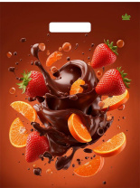 Пакет 40*31см (60мк) с вырубной ручкой "Клубника в шоколаде" Ламинат