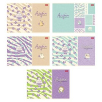 Альбом А4 48л скоба "Floral Vibe" пл. 100 гр/м, 5диз.в блоке, софт-тач*