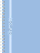 Блокнот А6  80л гребень слева "Ньютон пастель. Голубая дымка" клетка, софт-тач*