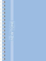 Блокнот А6  80л гребень слева "Ньютон пастель. Голубая дымка" клетка, софт-тач*