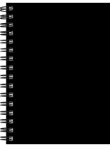 Блокнот А6  80л гребень слева "Чёрная обложка - 1" клетка