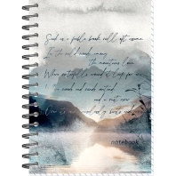 Блокнот А6  96л гребень "Туманные пейзажи" кл., фольга, твин.лак