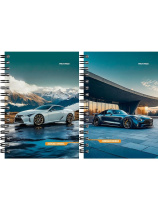 Блокнот А6 120л гребень слева "Шикарные автомобили - 7" клетка