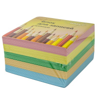 Блок бумаги для записи  (90*90*45мм) цветной 5 цв., непроклеенный,  80г/м2 (офс) клетка