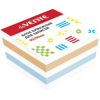 Блок бумаги для записи  (90*90*50мм) цветной., непроклеенный, 100г/м2, белизна 92%