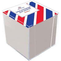 Блок бумаги для записи  (90*90*90мм) белый, непроклеенный,  70г/м2 в боксе