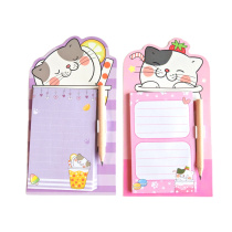 Блок д\записи на магните "Кошечка" ассорти, 40л. 180*99 мм, с карандашом